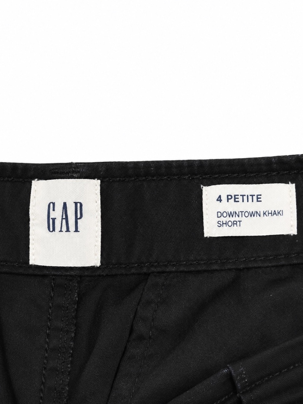 Gap Downtown Khaki Shorts Women’s 4 Petite Black Mid Rise Chino - Picture 6 of 9